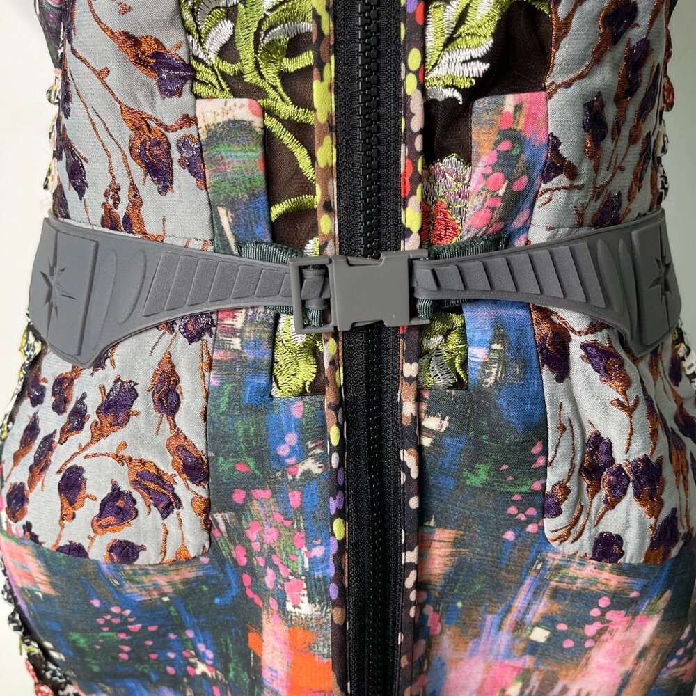 Byron Lara Women's Black Pink Short Sleeve Abstract Print Shift Dress Size 8 - Picture 8 of 10